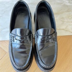Saint Laurent Shiny Black Loafers